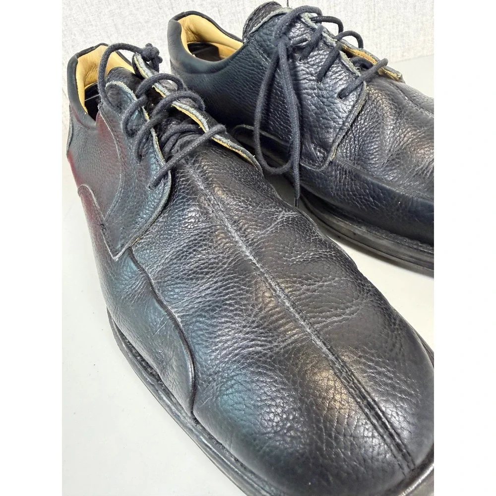Belvedere Baybridge Men's Black Oxfords Dress Shoes Split Toe Leather Size 9.5M‎